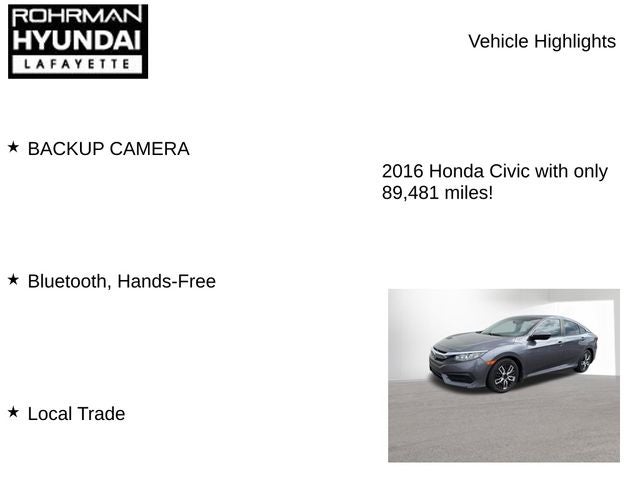 2016 Honda Civic LX