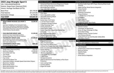 2023 Jeep Wrangler Sport S