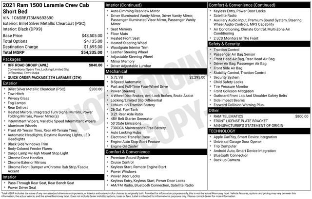 2021 RAM 1500 Laramie