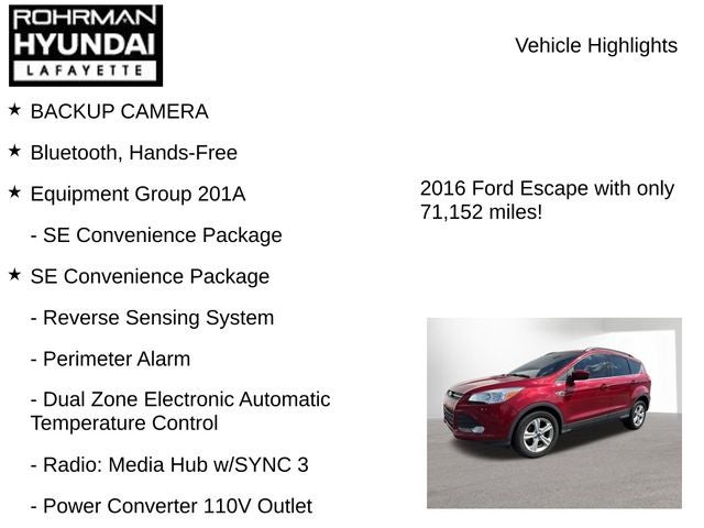2016 Ford Escape SE