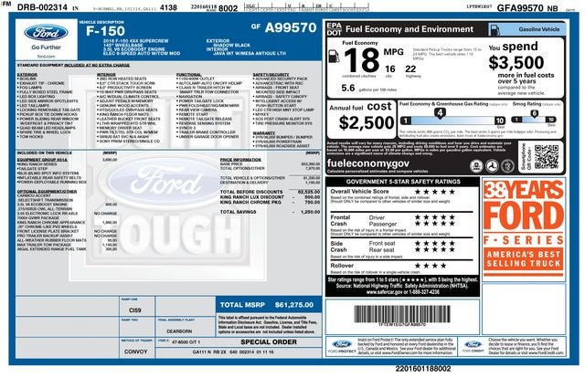 2016 Ford F-150 King Ranch