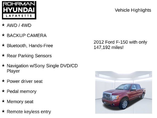 2012 Ford F-150 Platinum