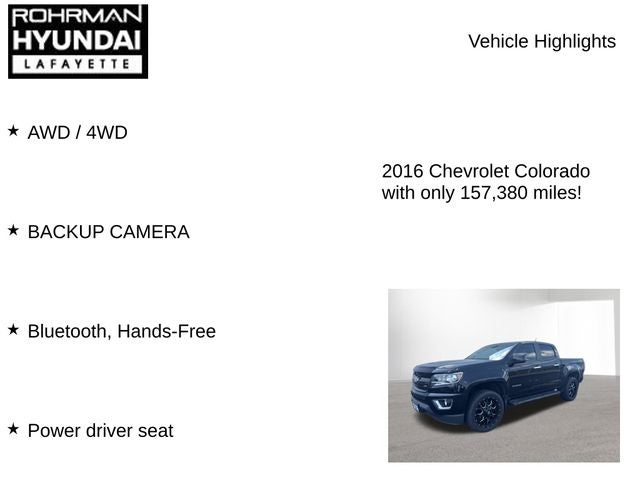 2016 Chevrolet Colorado 4WD Z71