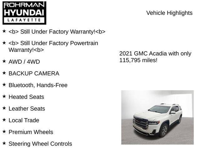2021 GMC Acadia SLT