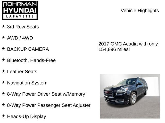 2017 GMC Acadia Limited Limited
