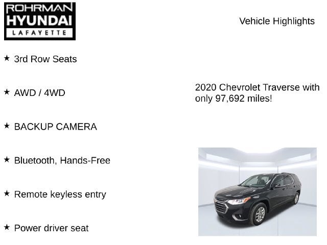 2020 Chevrolet Traverse LT Cloth