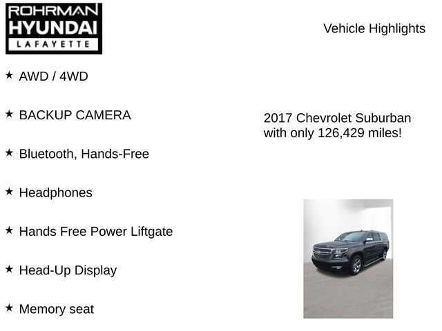 2017 Chevrolet Suburban Premier