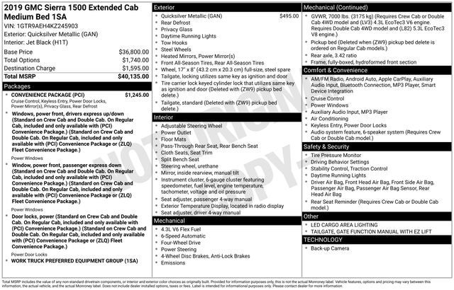 2019 GMC Sierra 1500 4WD Double Cab 147"