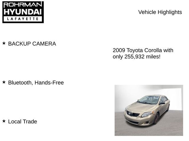 2009 Toyota Corolla Base