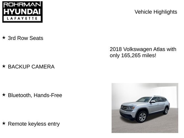 2018 Volkswagen Atlas 3.6L V6 Launch Edition