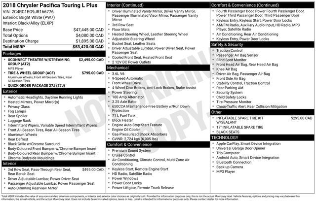 2018 Chrysler Pacifica Touring L Plus