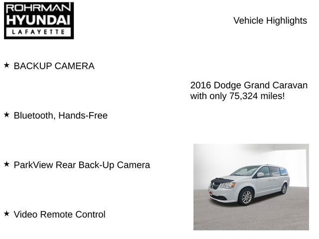 2016 Dodge Grand Caravan SXT