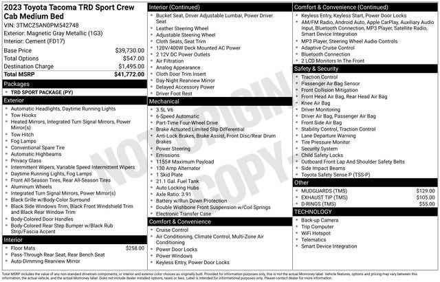 2023 Toyota Tacoma TRD Sport