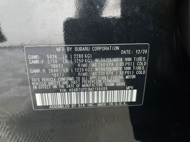 2021 Subaru Outback Touring XT