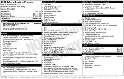 2026 Subaru Crosstrek Premium
