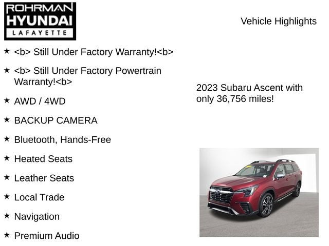 2023 Subaru Ascent Limited
