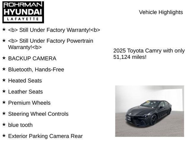 2025 Toyota Camry SE
