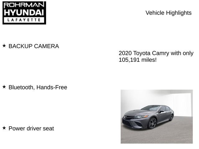 2020 Toyota Camry SE