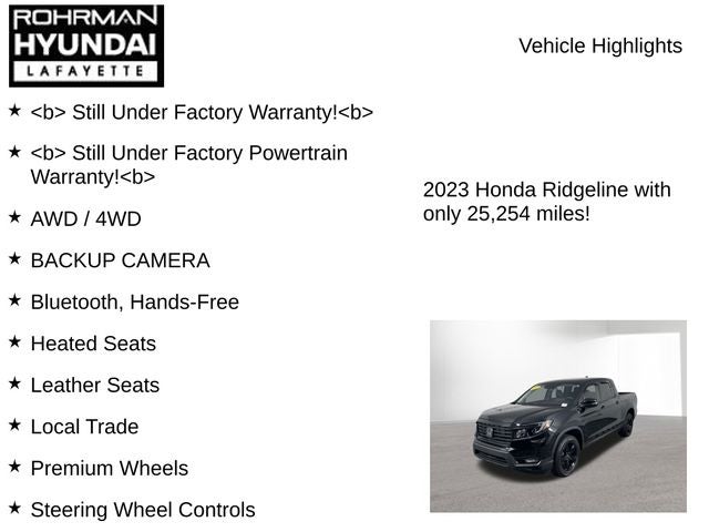 2023 Honda Ridgeline RTL