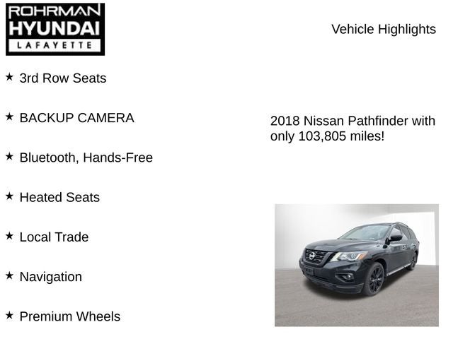 2018 Nissan Pathfinder SL
