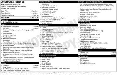 2026 Hyundai TUCSON SE FWD