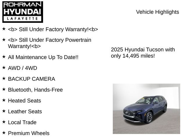 2025 Hyundai TUCSON SEL Convenience