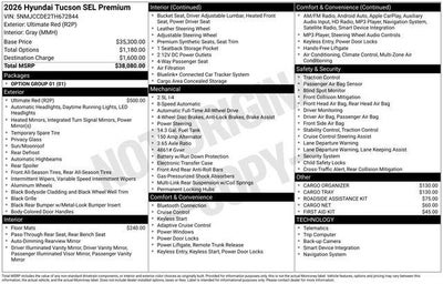 2026 Hyundai TUCSON SEL Premium AWD