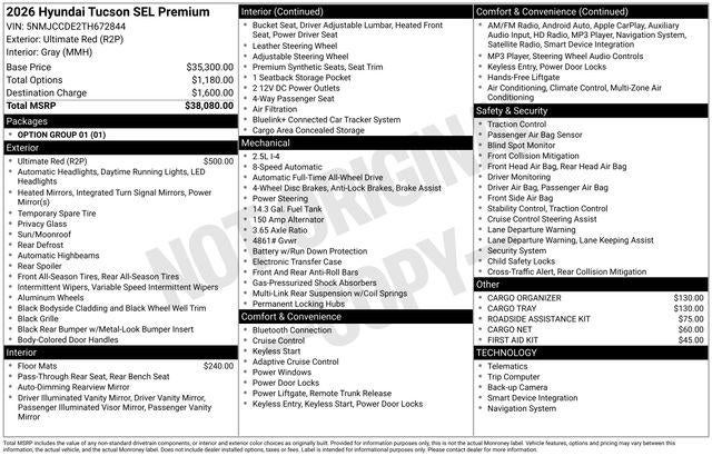 2026 Hyundai TUCSON SEL Premium AWD