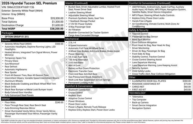 2026 Hyundai TUCSON SEL Premium AWD