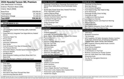 2026 Hyundai TUCSON SEL Premium AWD
