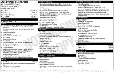 2026 Hyundai TUCSON Limited AWD