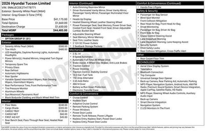 2026 Hyundai TUCSON Limited AWD