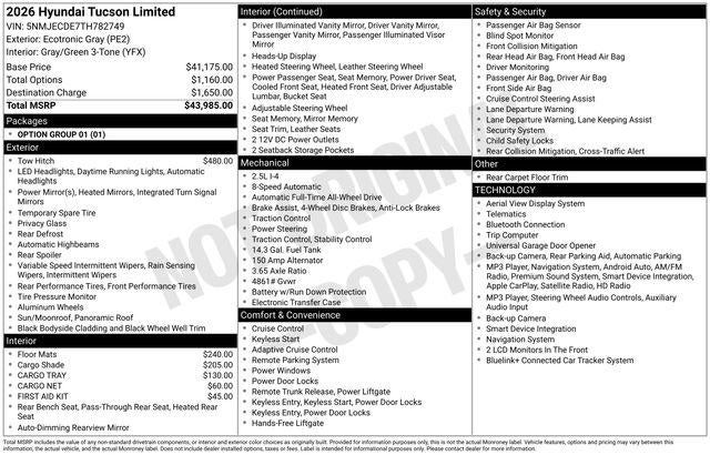 2026 Hyundai TUCSON Limited AWD