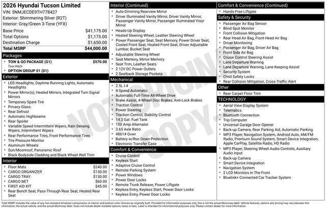 2026 Hyundai TUCSON Limited AWD