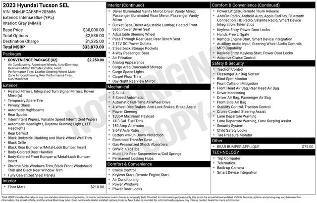 2023 Hyundai TUCSON SEL