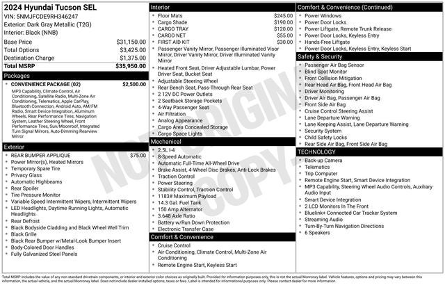 2024 Hyundai TUCSON SEL