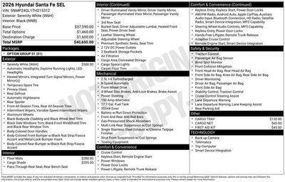 2026 Hyundai SANTA FE SEL FWD