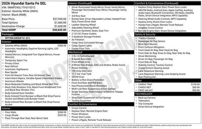 2026 Hyundai SANTA FE SEL FWD
