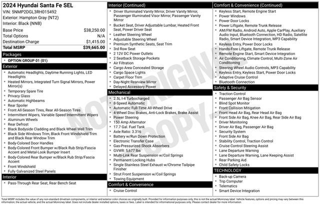2024 Hyundai SANTA FE SEL