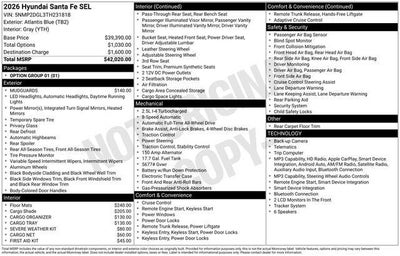 2026 Hyundai SANTA FE SEL AWD