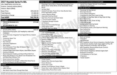 2027 Hyundai SANTA FE SEL AWD