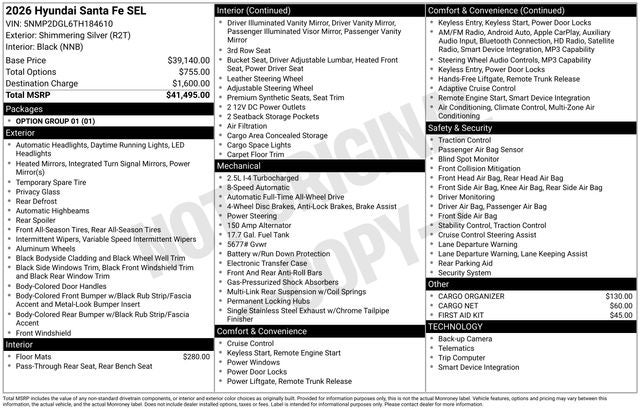 2026 Hyundai SANTA FE SEL AWD