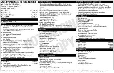 2026 Hyundai SANTA FE HYBRID Limited