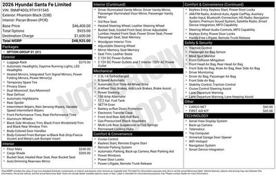 2026 Hyundai SANTA FE Limited AWD