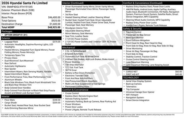 2026 Hyundai SANTA FE Limited AWD