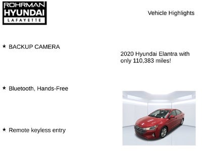 2020 Hyundai ELANTRA Value Edition