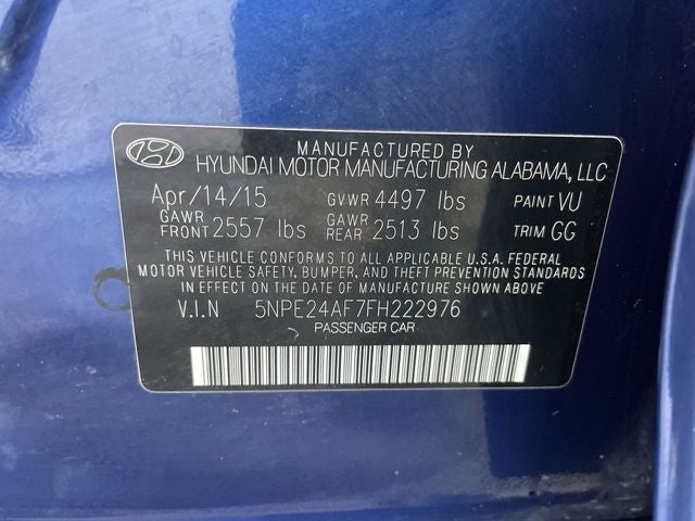 2015 Hyundai SONATA 2.4L SE