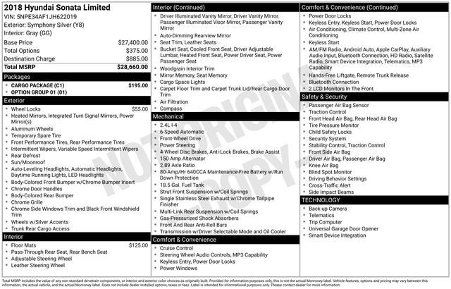 2018 Hyundai SONATA Limited