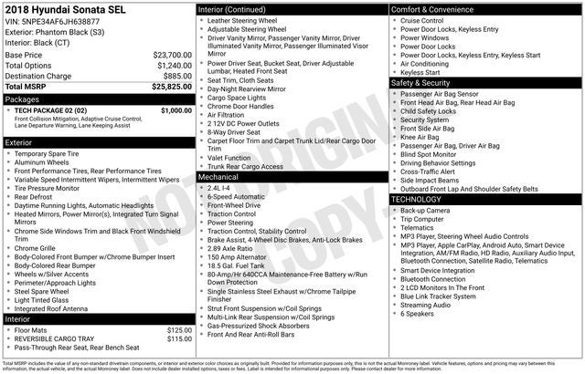 2018 Hyundai SONATA SEL