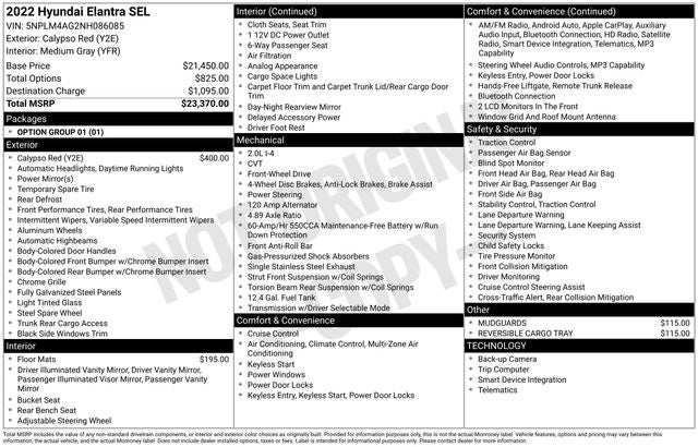 2022 Hyundai ELANTRA SEL